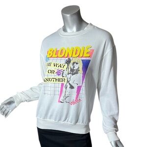 Blondie “One Way Or Another” Band Graphic White Crewneck Sweatshirt SMALL